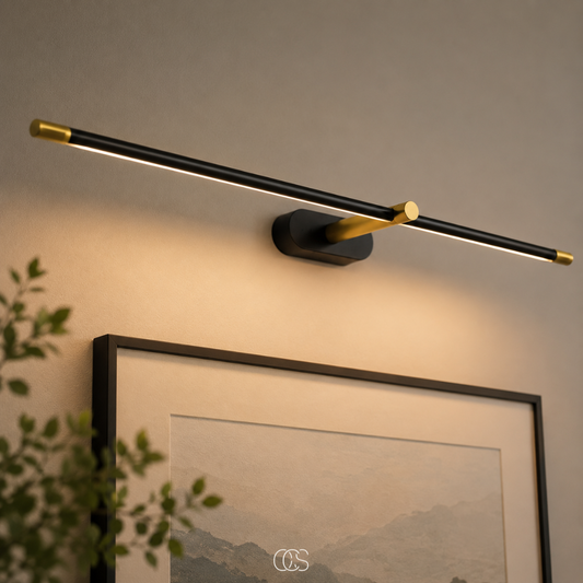 Lampada da Parete LED in Nero e Oro