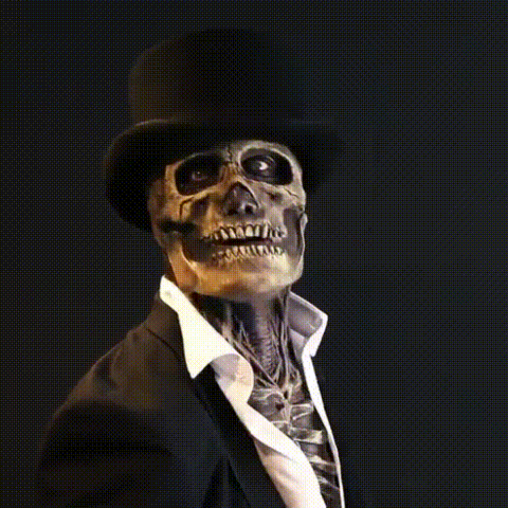Hirn-Detail Schädelmaske für einen gruseligen Look