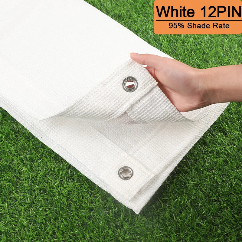 White HDPE Anti-UV Sun Shade Net – Garden Canopy