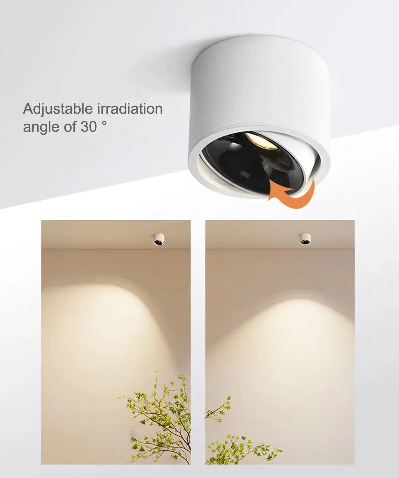 Adjustable LED Ceiling Spotlight for Focused Ambiance