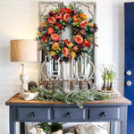 Autumn Pumpkin & Rattan Wreath | Welcoming Entryway