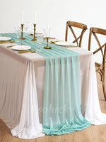 Table Runner Luxury Sheer for Wedding Rustic Boho Party Bridal Shower Birthday Christmas Decorations
