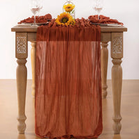 Lilac Purple Cheesecloth Table Runner