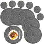 Sets de table tissés en tissu (lot de 6 pièces)