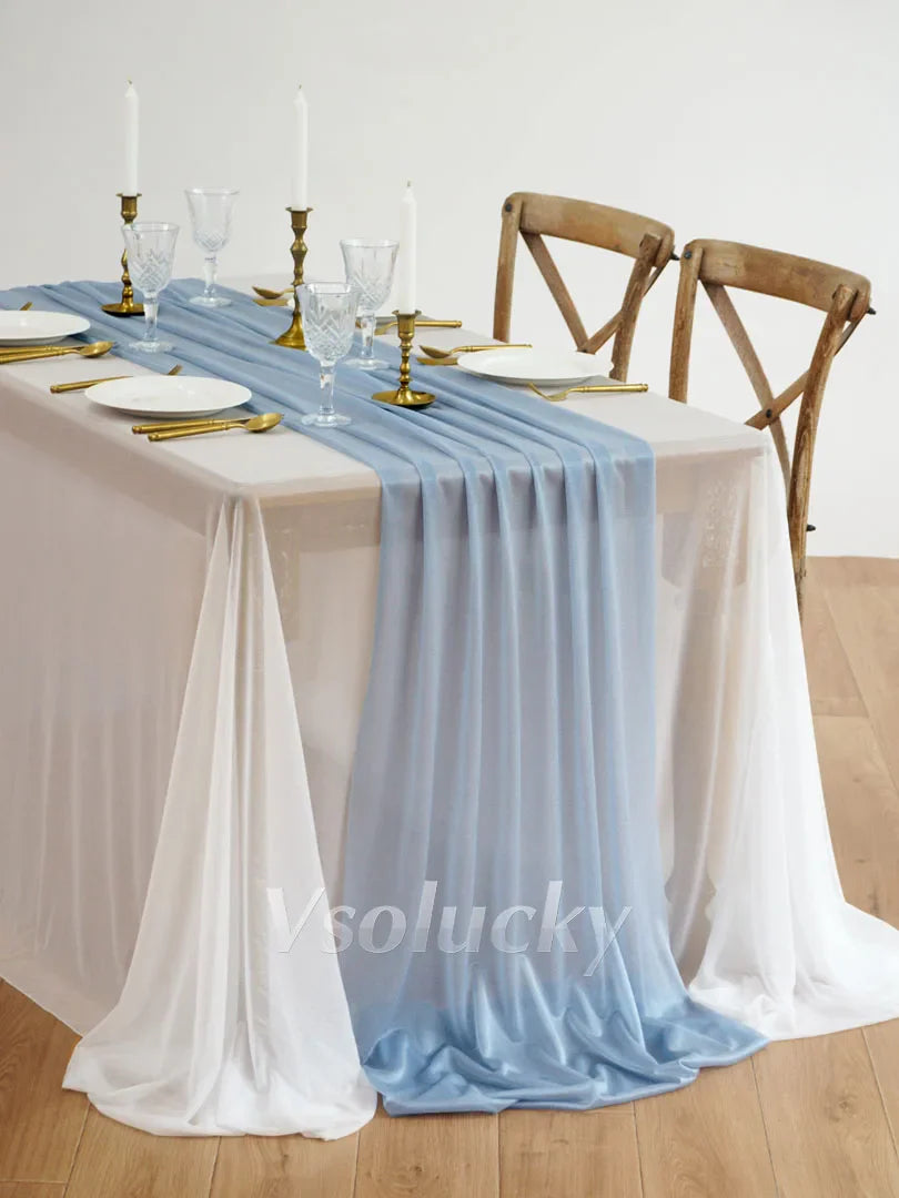 Table Runner Luxury Sheer for Wedding Rustic Boho Party Bridal Shower Birthday Christmas Decorations