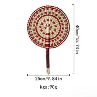 Seagrass Woven Wall Hanging Decor Fan