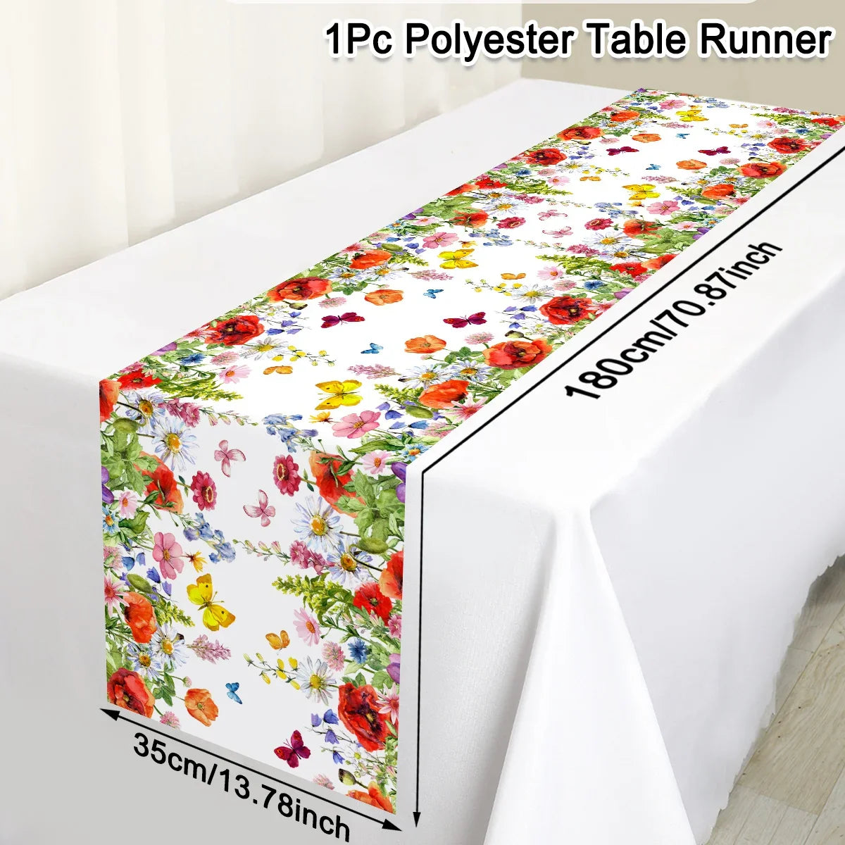 Runner da tavola con fiori di tulipani primaverili, decorazione da tavola per cucina primavera estate per interni, esterni, casa e festa