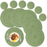 Sets de table tissés en tissu (lot de 6 pièces)