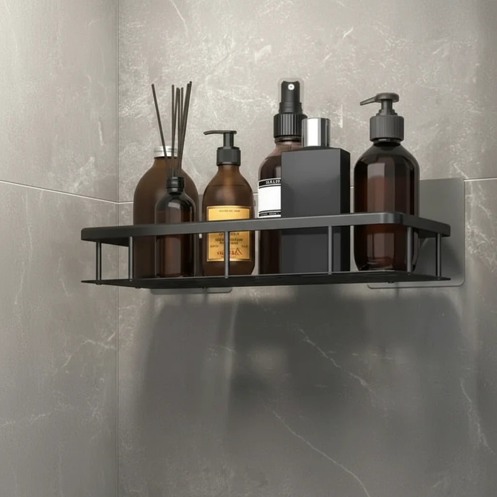 Adhesive Bathroom Shelf for Drill-Free Style