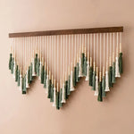 Tenture murale macramé avec bâton en bois