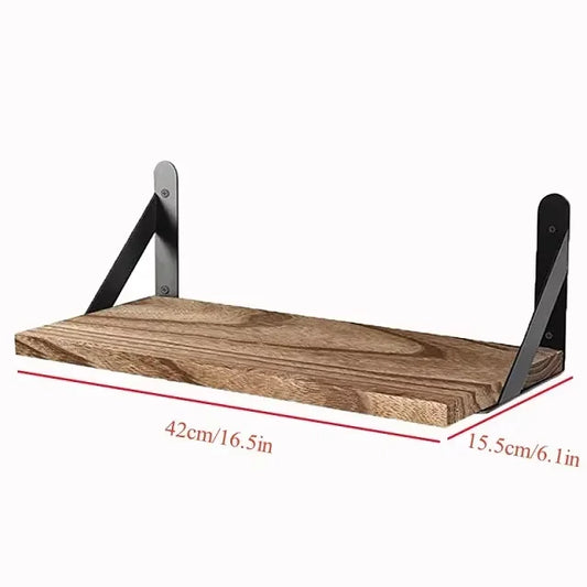 Wooden Floating Wall Shelves Bathroom Hanging Racks Shelf  Storage Kitchen Organizer Furnitures Living Room Display Stand Holder