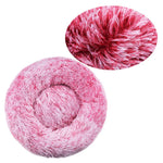 Rundes Hundebett Winterwarm Katzenbett Plüschkorb für Hunde, waschbares Haustierbett für kleine, mittlere und große Hunde, Sofa für Katzen