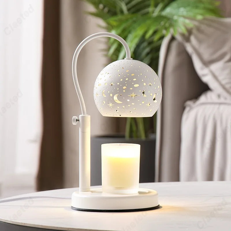 Celestial Candle Warmer Lamp With Starry Glow