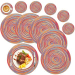 Sets de table tissés en tissu (lot de 6 pièces)