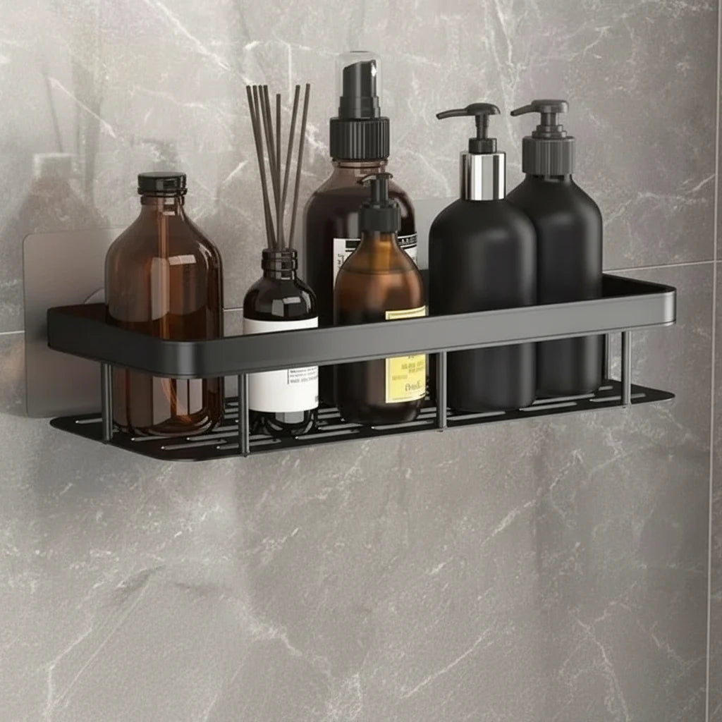 Adhesive Bathroom Shelf for Drill-Free Style