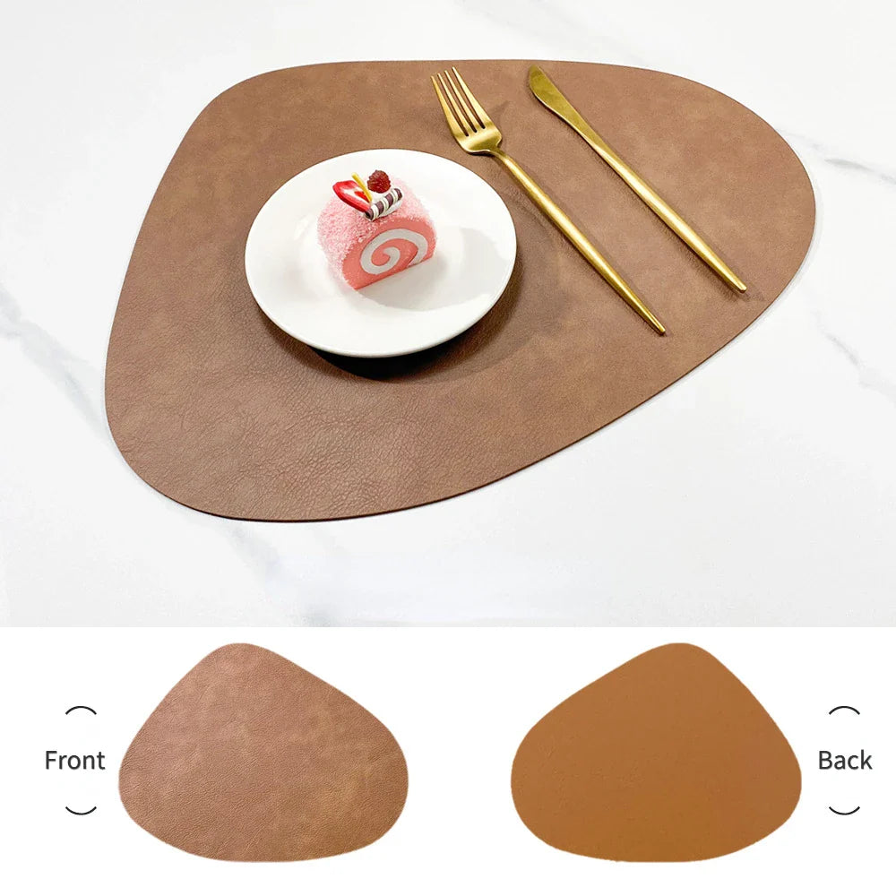 Set de table en cuir effet goutte d'eau