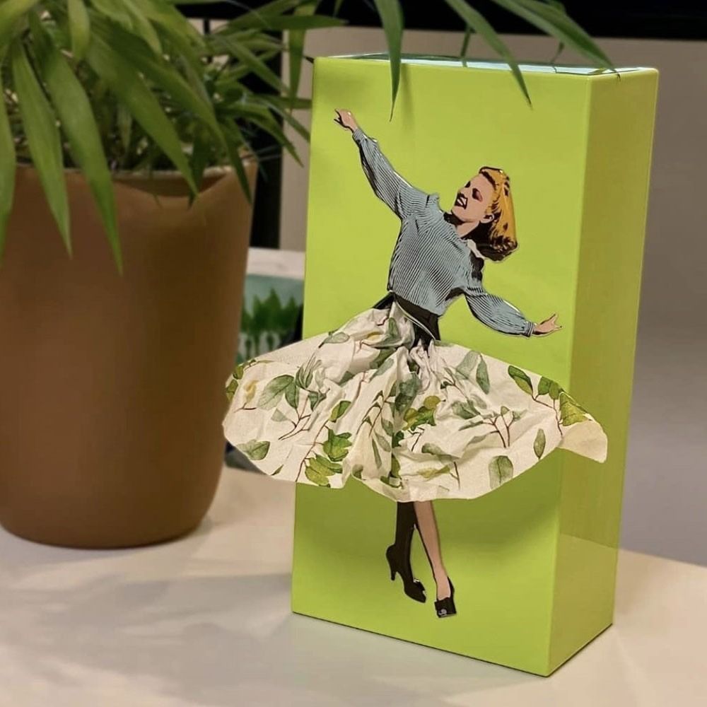 Flying Skirt Tissue Box – A Playful Statement Piece