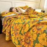 Trapunta WASART in mussola di cotone puro a dodici strati, coperta da divano con stampa floreale bohemien, copriletto estivo di lusso sottile per letto matrimoniale king size