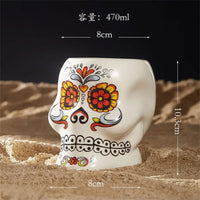 Tattoo Skull Tiki Cocktail Glasses