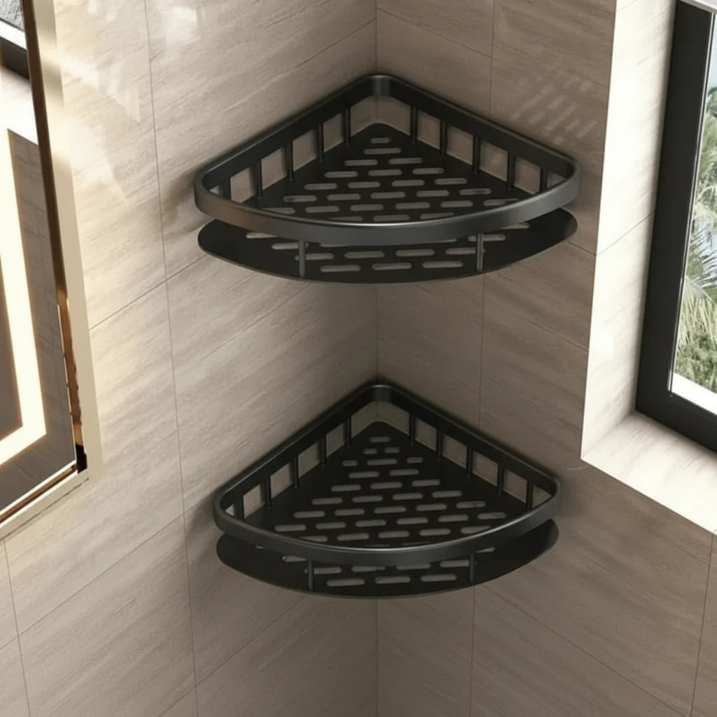 Adhesive Bathroom Shelf for Drill-Free Style