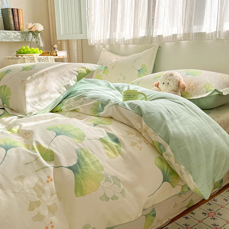 Floral Cotton Duvet Cover Set