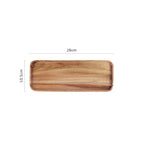 Natural Wooden Coffee Tray - Rectangular Serving Plate
