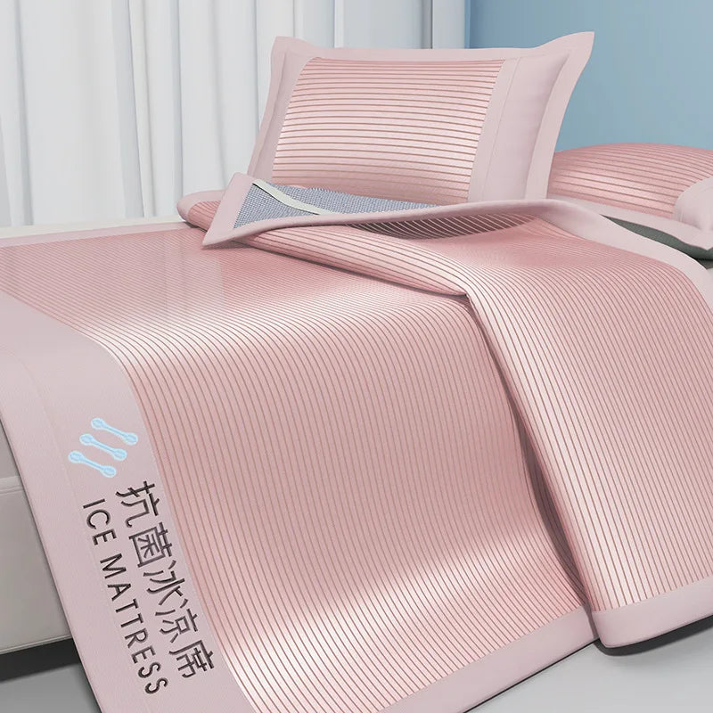 Ice Silk Cool Mat Bed Sheet Set