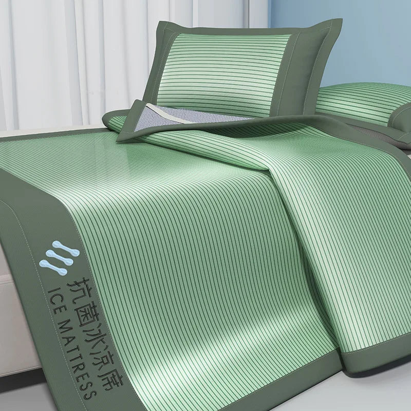 Ice Silk Cool Mat Bed Sheet Set