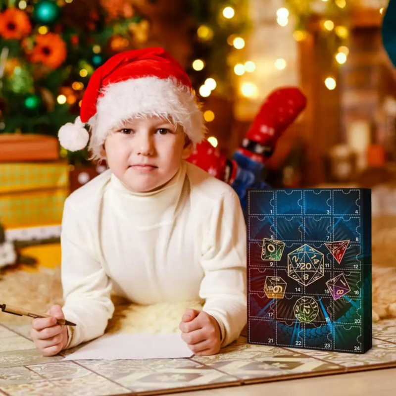 Drachen-Adventstisch mit täglicher Figur
