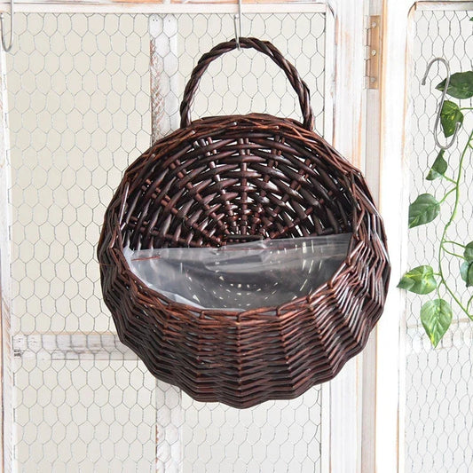 Hand Made Wicker Rattan Flower Planter