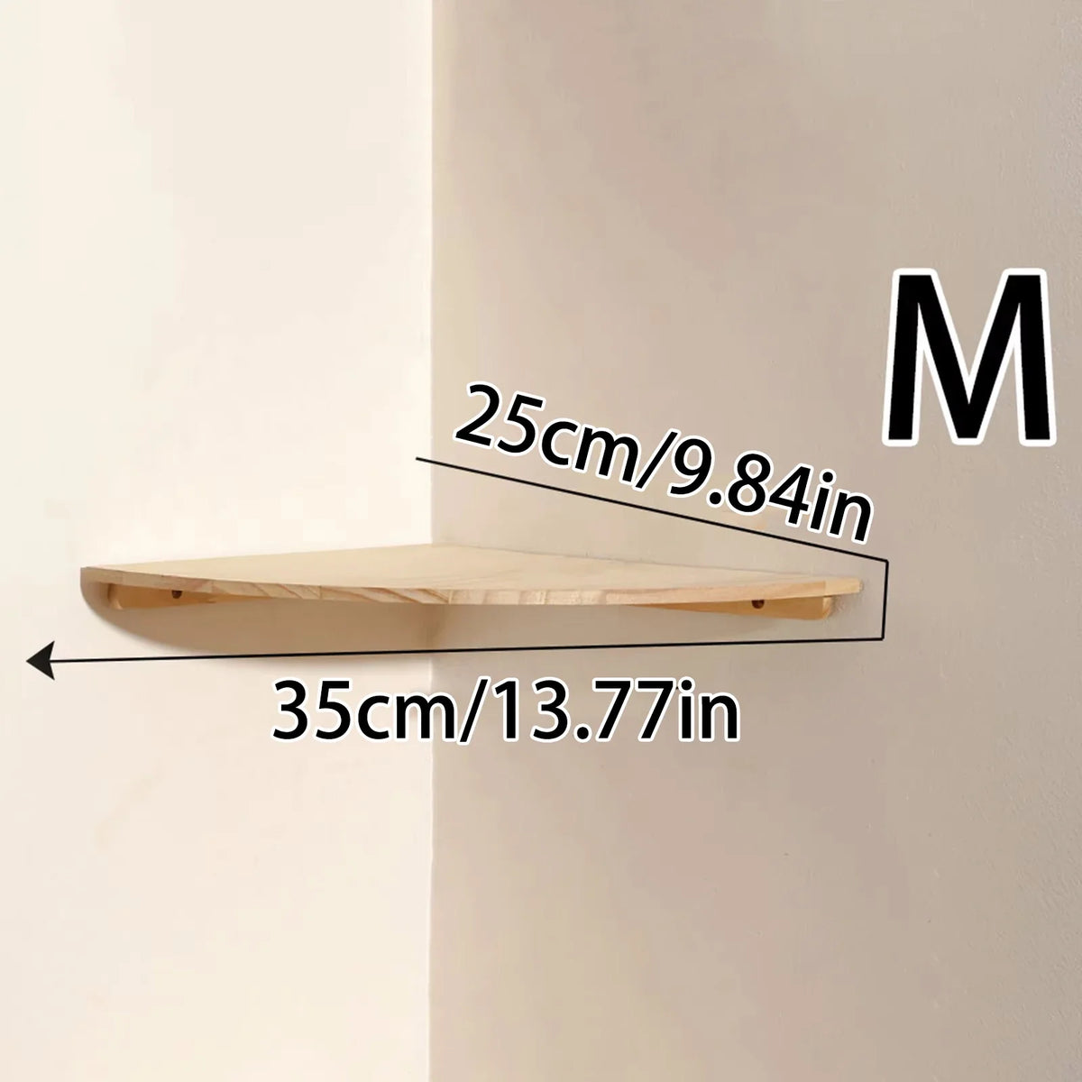 Wall Corner Shelves Wood Floating Wall Shelf Round End Wall Mounted Floating Corner Shelf for Bedroom Living Room and Kitchen