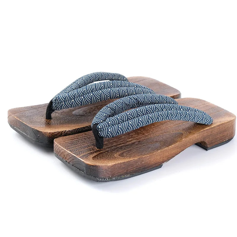 Japanese Geta Sandals Handcrafted Wood & Fabric