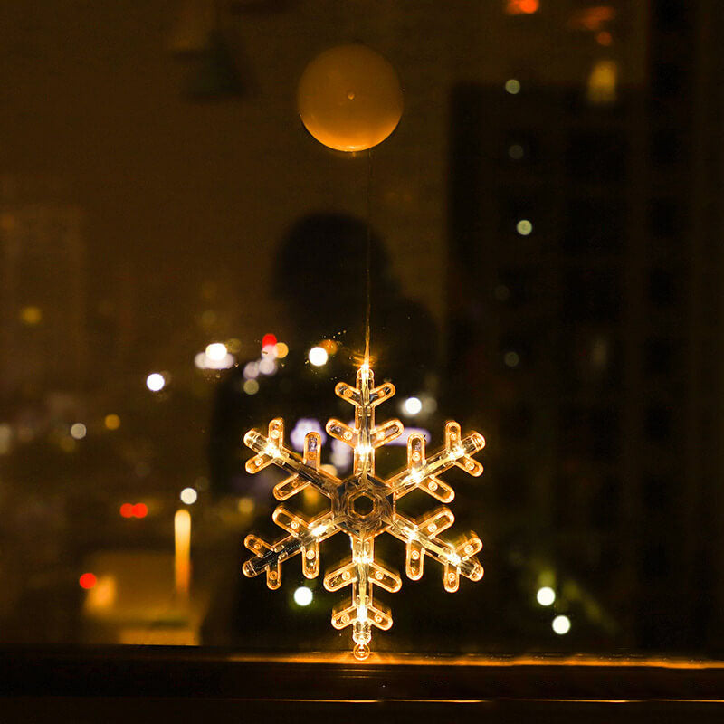 Santa Snowman Cup Lights for Festive Windows
