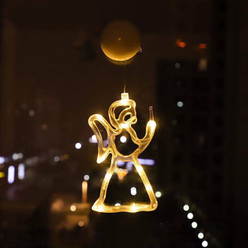 Santa Snowman Cup Lights for Festive Windows
