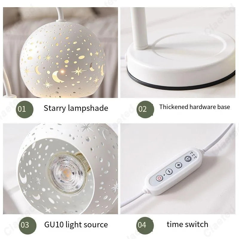 Celestial Candle Warmer Lamp With Starry Glow