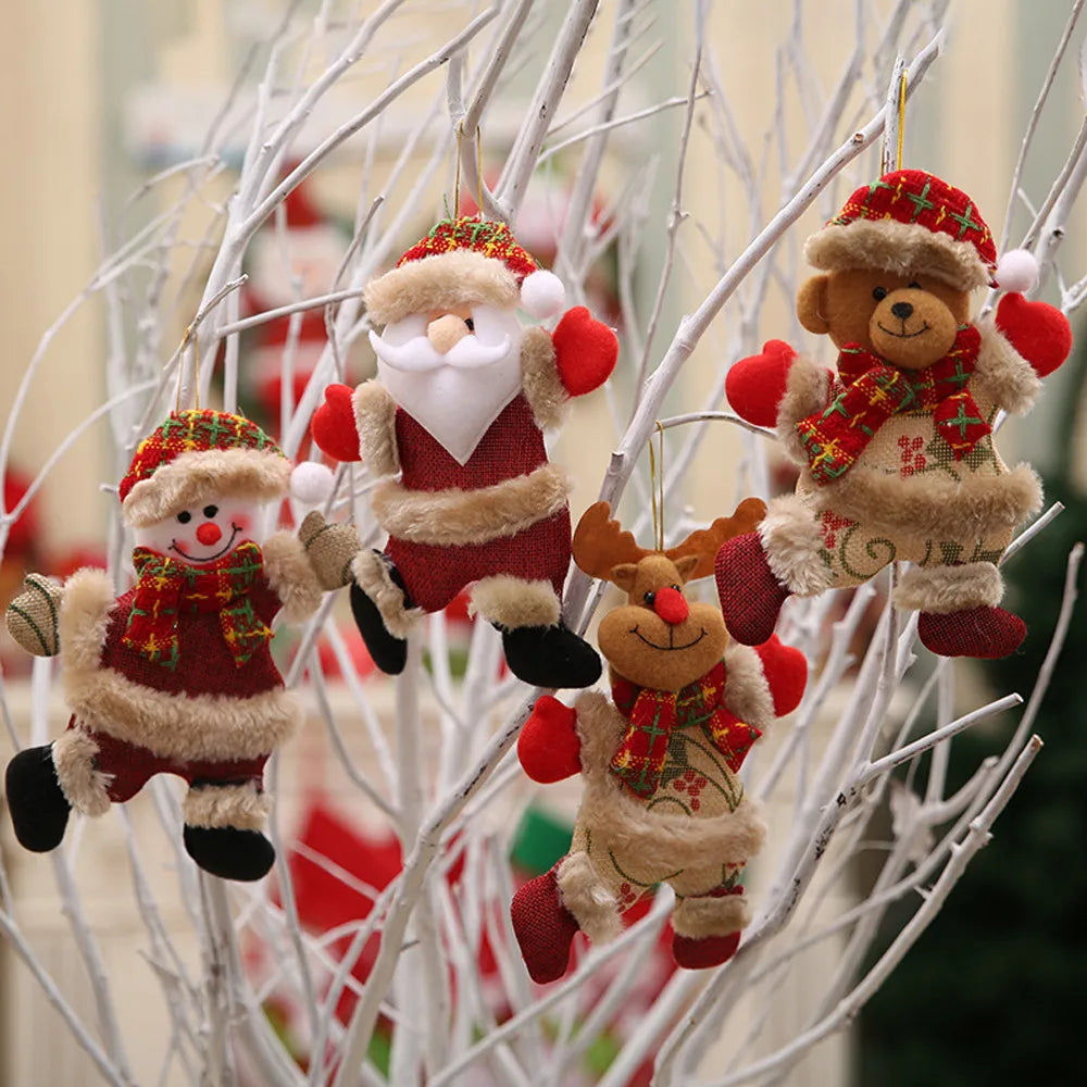 Santa Ornament Set For Festive Tree Character