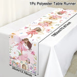 Runner da tavola con fiori di tulipani primaverili, decorazione da tavola per cucina primavera estate per interni, esterni, casa e festa