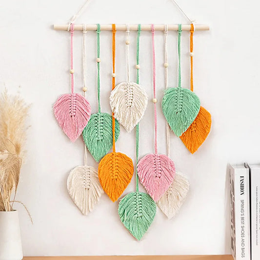 Modern Boho Leaf Macrame Wall Hanging