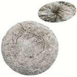 Rundes Hundebett Winterwarm Katzenbett Plüschkorb für Hunde, waschbares Haustierbett für kleine, mittlere und große Hunde, Sofa für Katzen