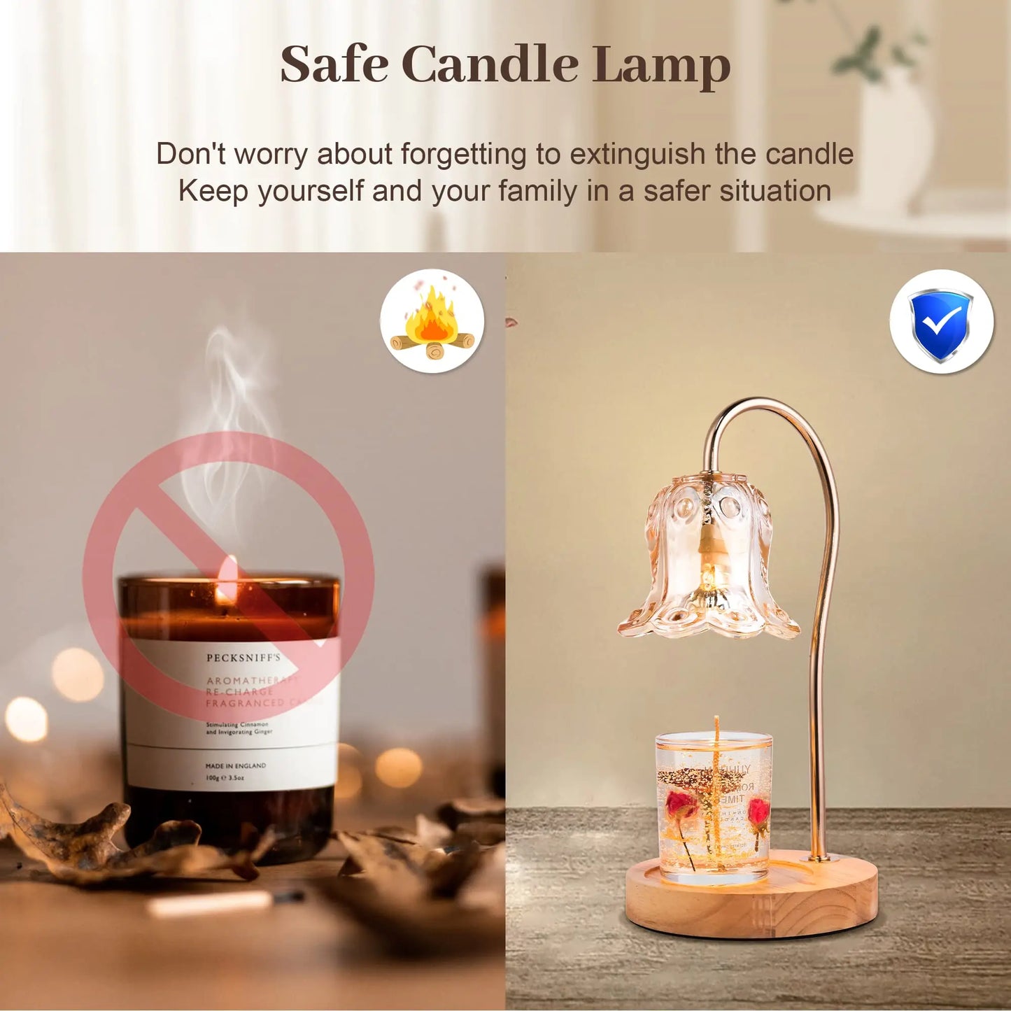 Wax Melter Candle Lamp For Ambient Glow