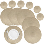 Sets de table tissés en tissu (lot de 6 pièces)