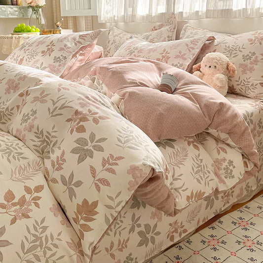 Floral Cotton Duvet Cover Set