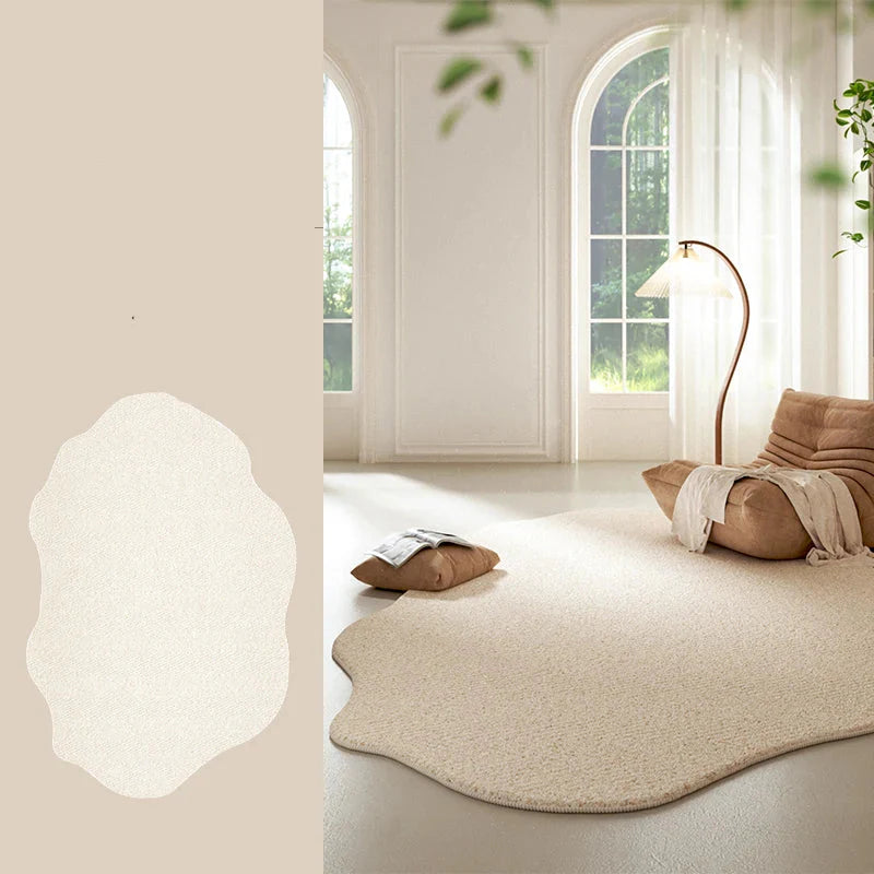 Alfombra de área rayada crema Lorae – suaviza cualquier espacio  
