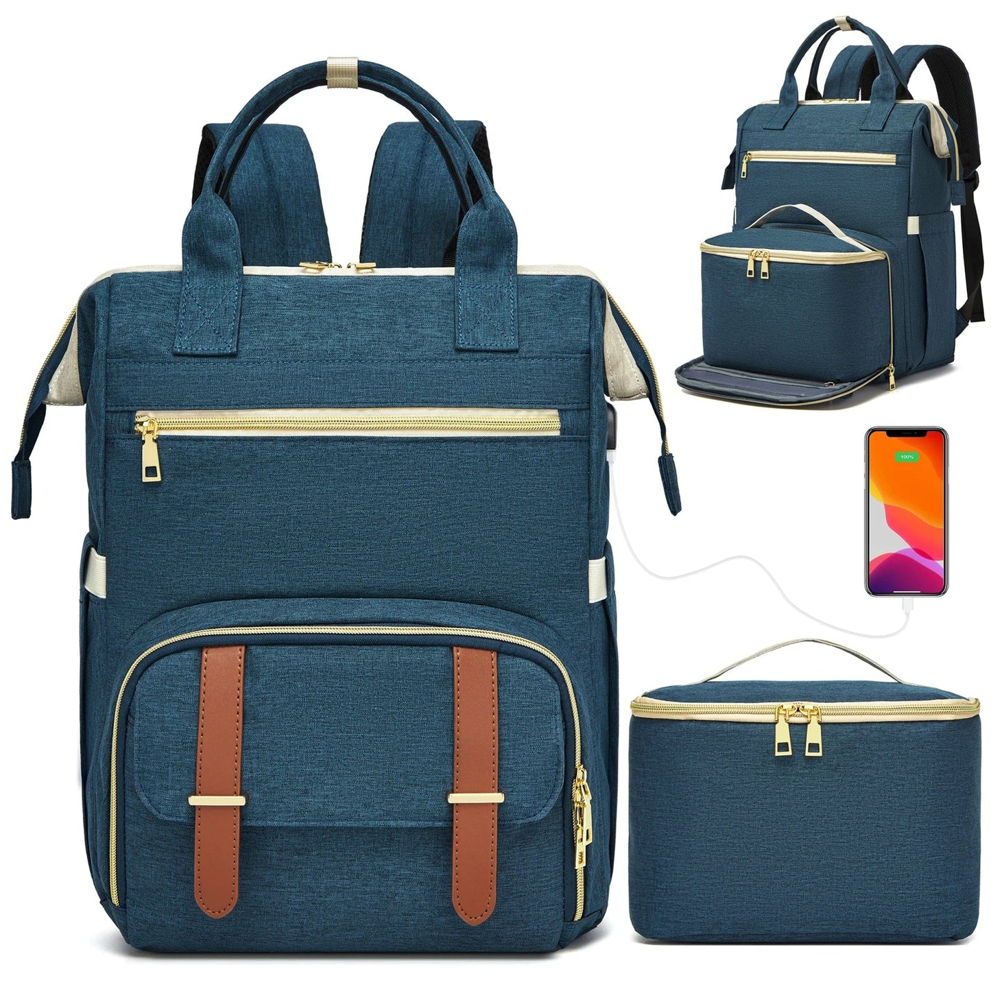 Insulated Cooler Lunch Backpack - Large Capacity