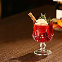 Vintage Crystal Glass Spirits Goblet Cup Cocktail Goblet Engraved Wine Glass Whisky Cups Juice Cup Beer Mug Home Bar Drinkware