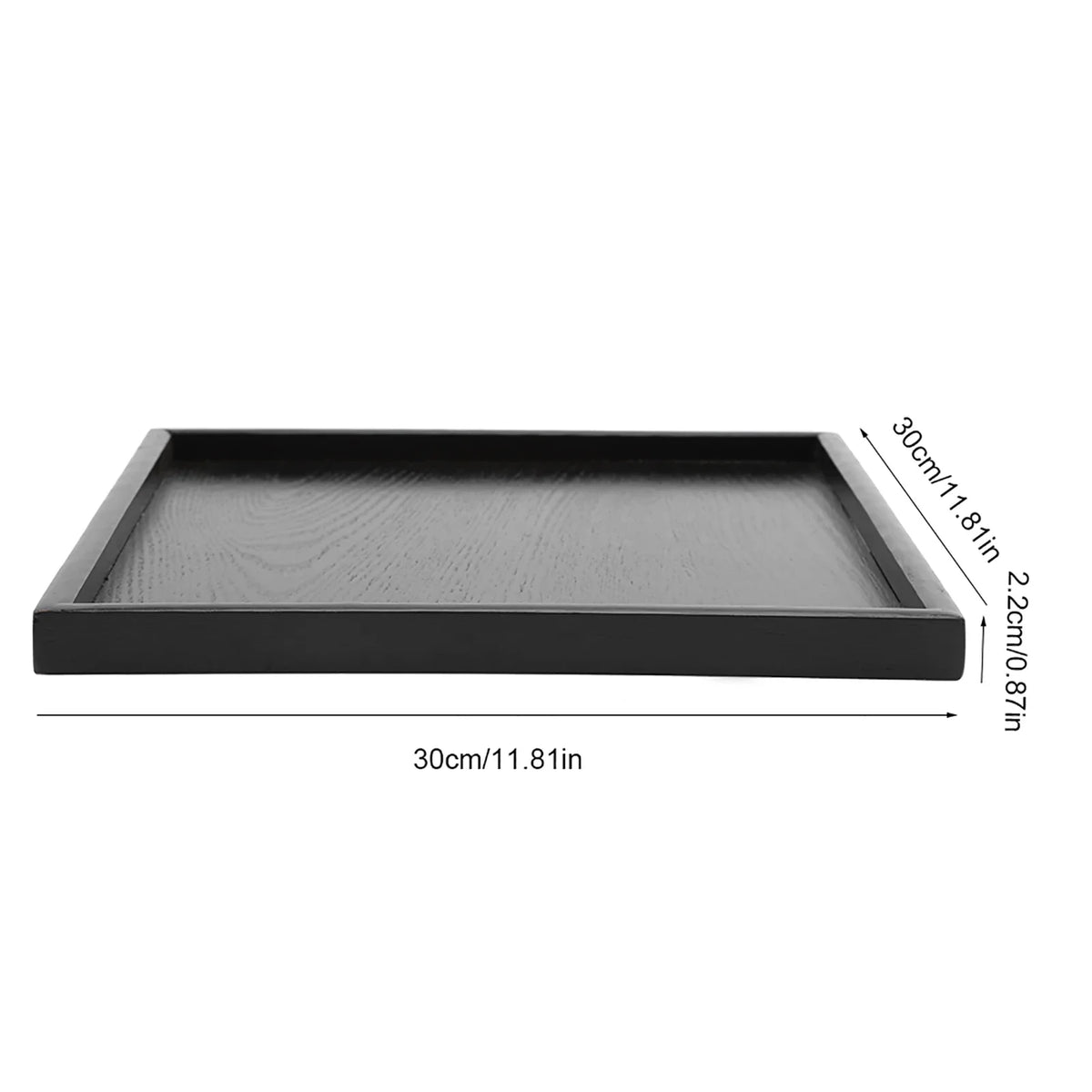 Wooden Tea Tray Rectangle Shape Solid Wood Tea Coffee Snack Food Meals Serving Tray Plate for Home Hotels Restaurants Canteens