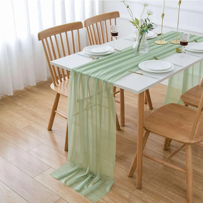 Runner da tavola in tessuto chiffon