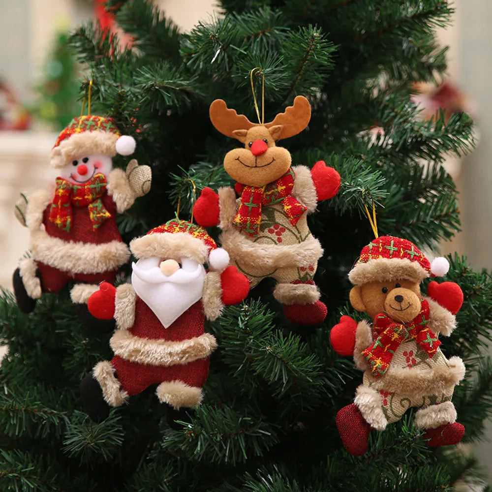 Santa Ornament Set For Festive Tree Character