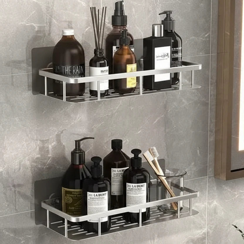 Adhesive Bathroom Shelf for Drill-Free Style