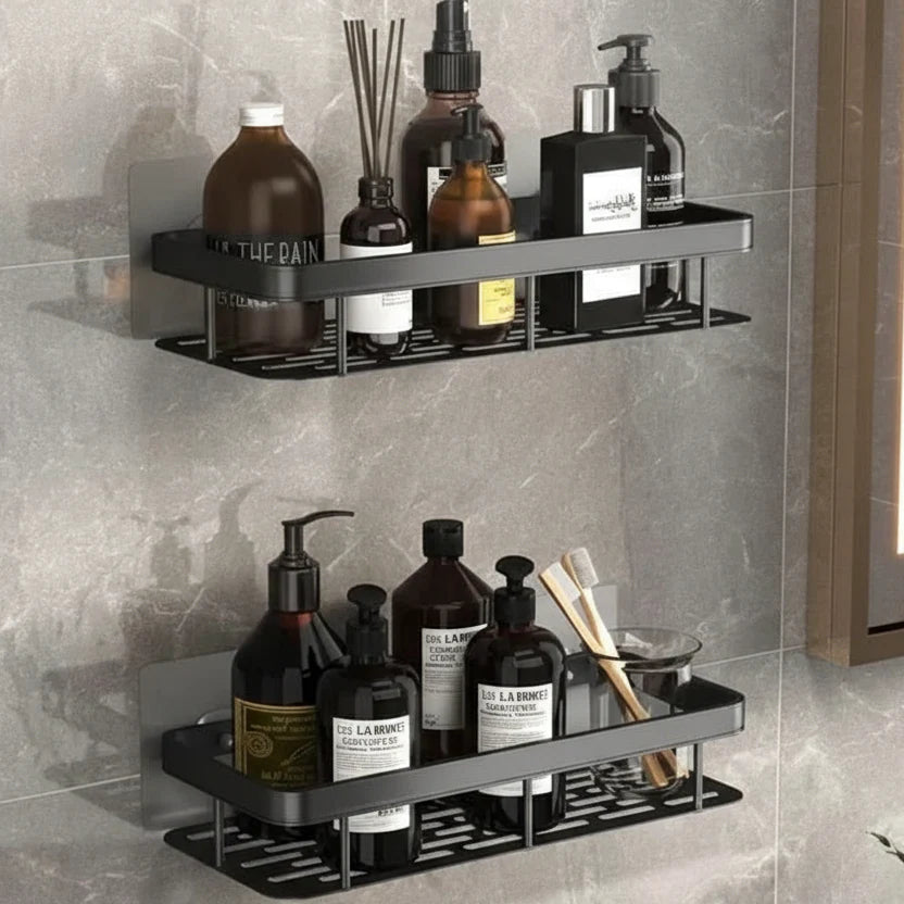Adhesive Bathroom Shelf for Drill-Free Style